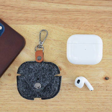 Wool Felt Apple Cases Cover with Clip-AirPods Pro