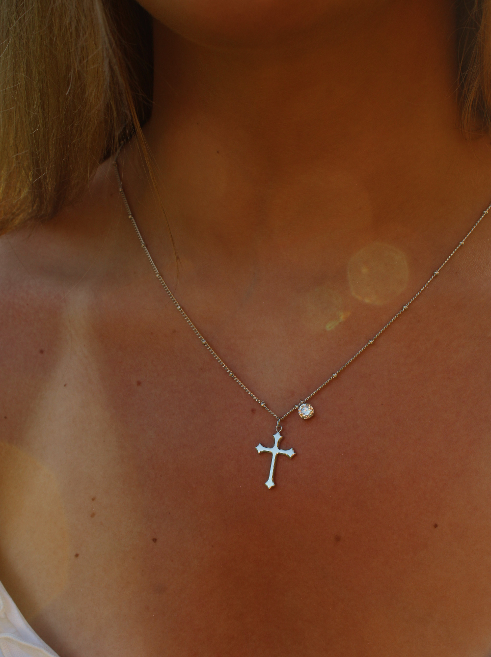 Cross Necklace - Silver