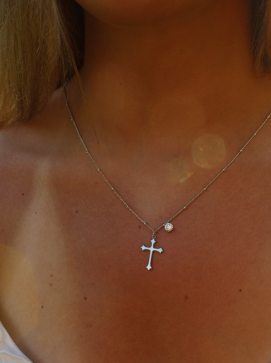 Cross Necklace - Silver