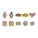 Hand-Painted Stoneware Mini Photo Frame Magnet 10 Styles