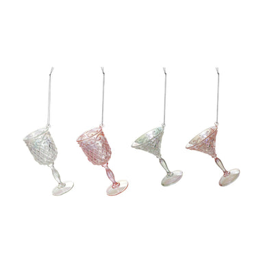 Acrylic Cocktail/Wine Glass Ornament, 2 Colors, 2 Styles