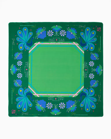 Oh My Mahjong Birdie Green Mahjong Mat
