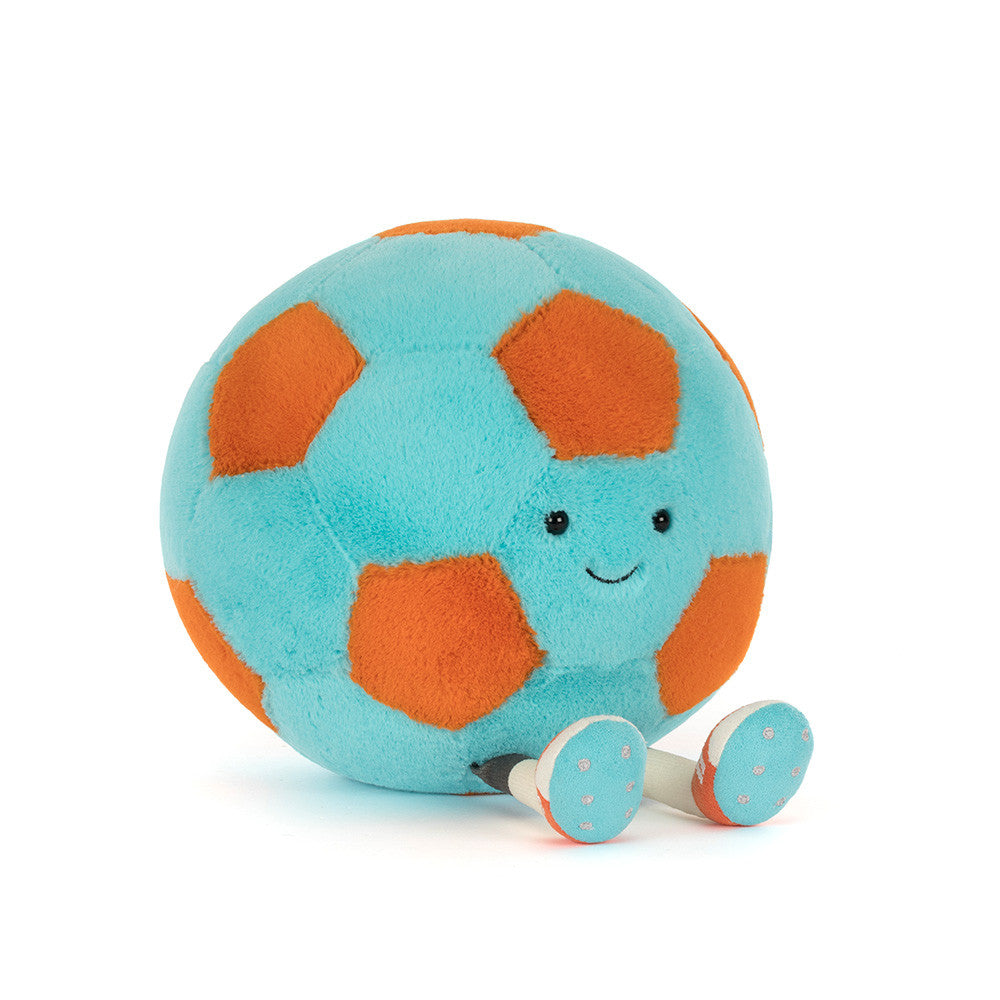 Jellycat Soccer Ball - Blue and Orange