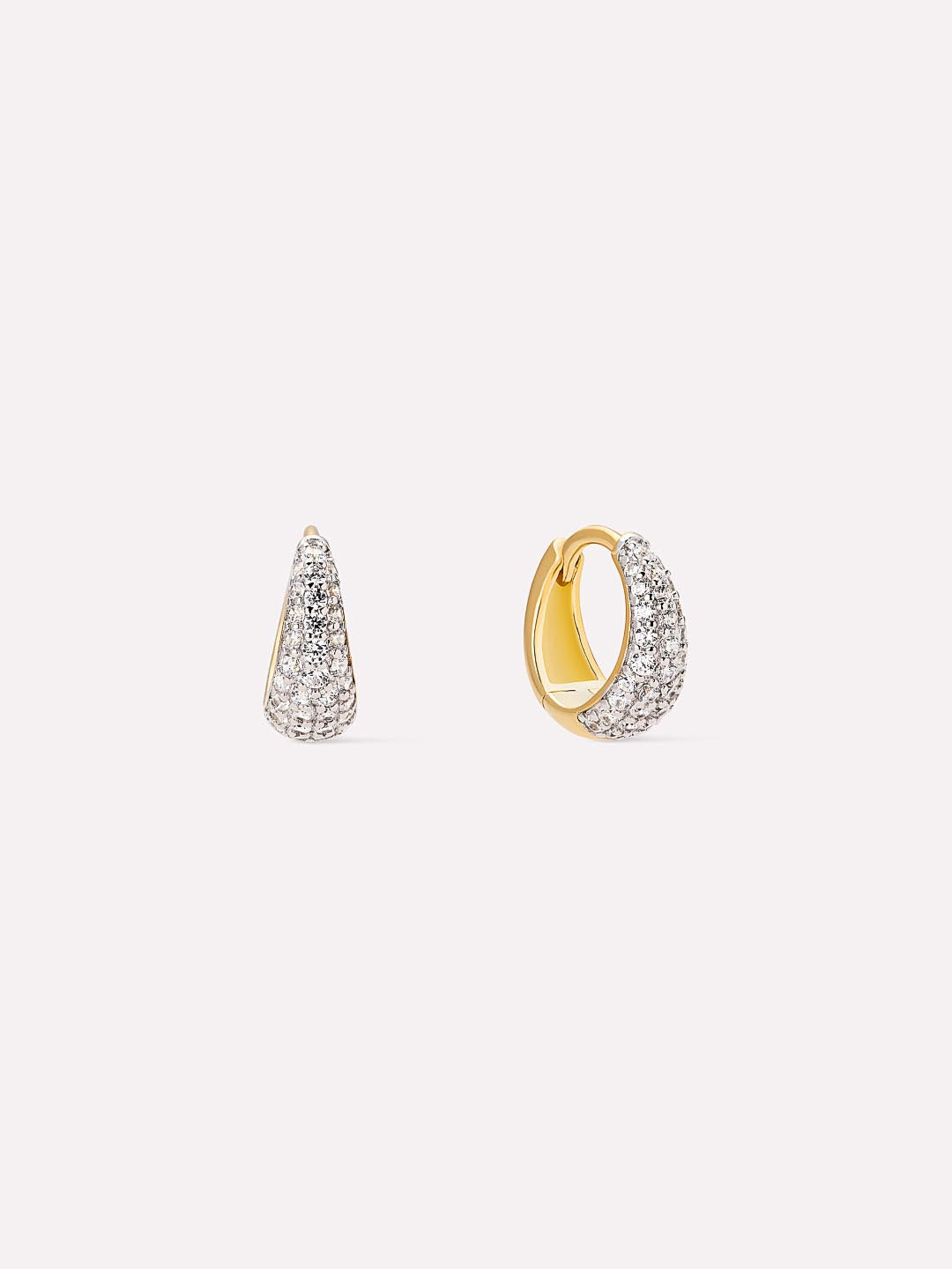 Nate Pave Huggie Earrings