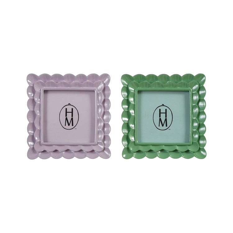 Resin & Glass Scalloped Photo Frame