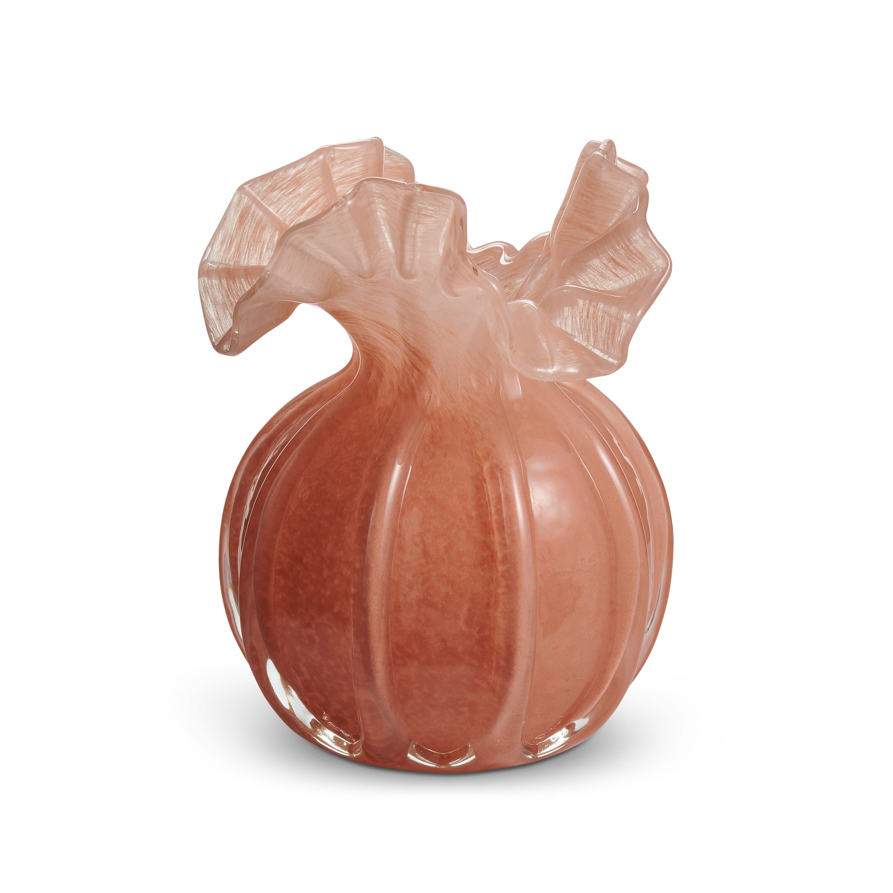 6.5" Salmon Ruffle Vase