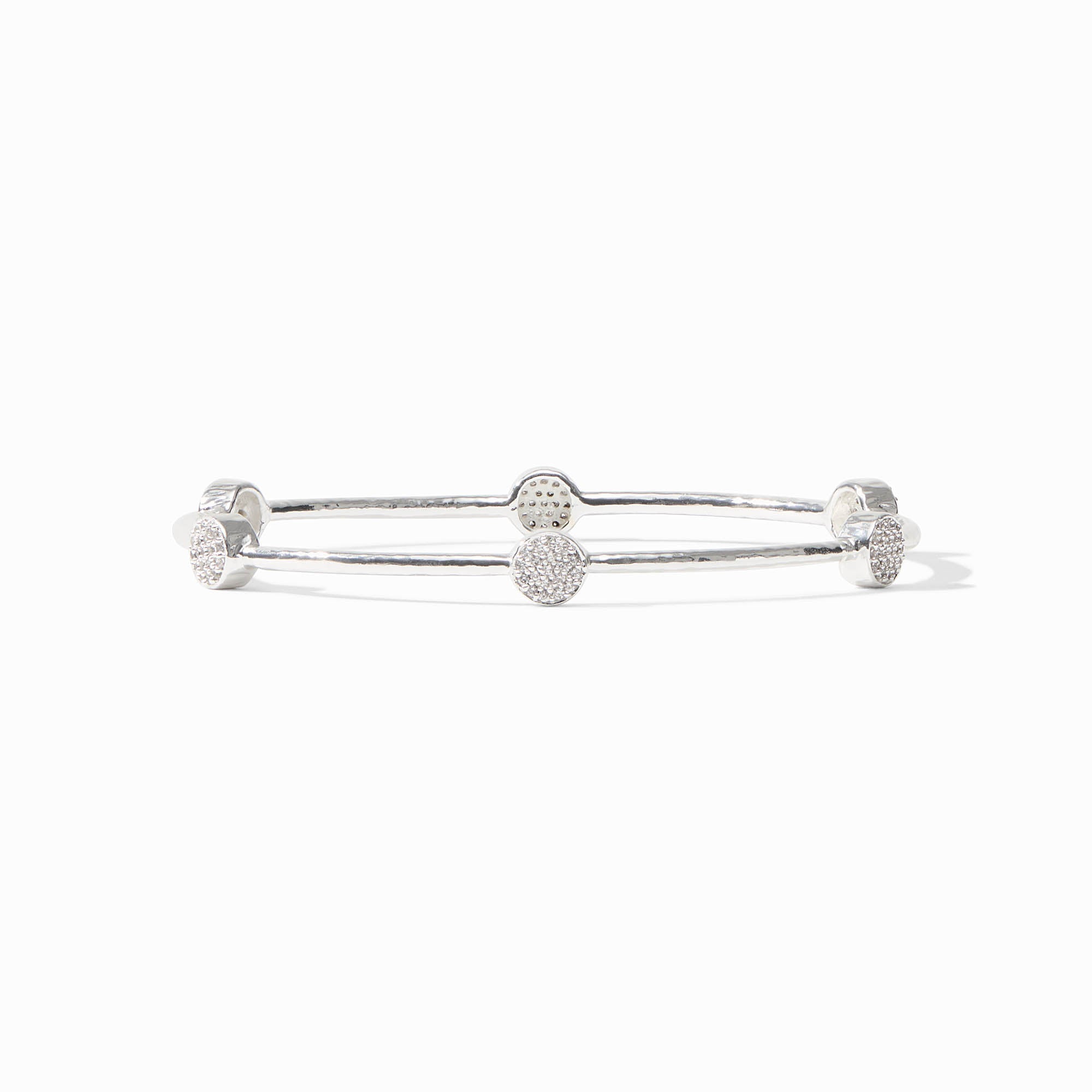 Sterling Milano Pave Cubic Zirconia Luxe Bangle Medium