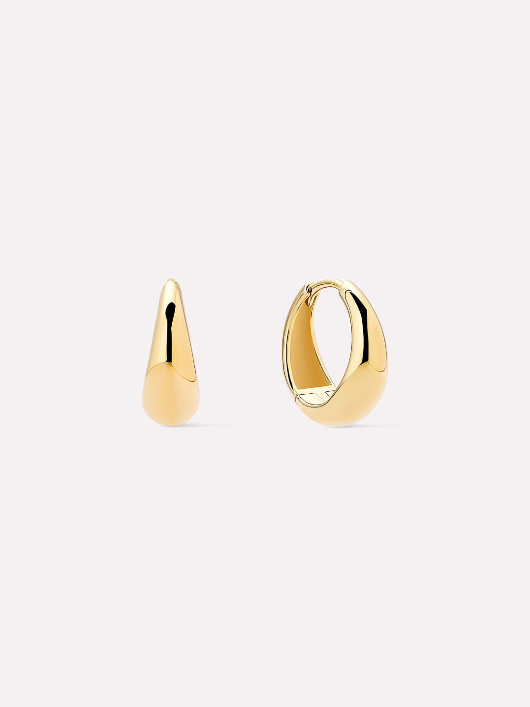 Nate Medium Small Gold Hoop Earrings