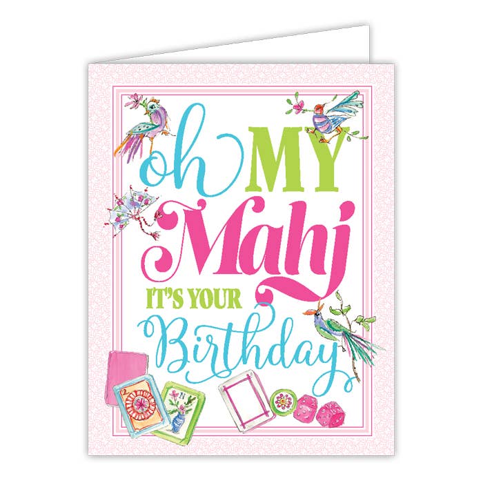 Oh My Mahj Birthday Card