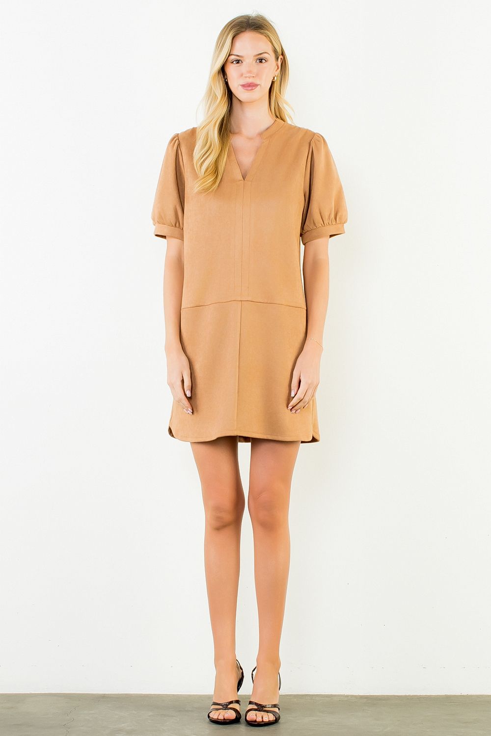 Solid Suede Mini Dress