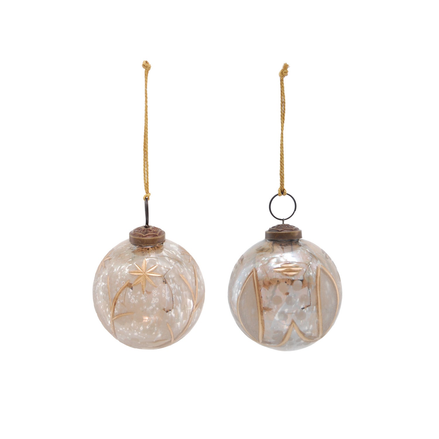 2" Mercury Glass Ball Ornament