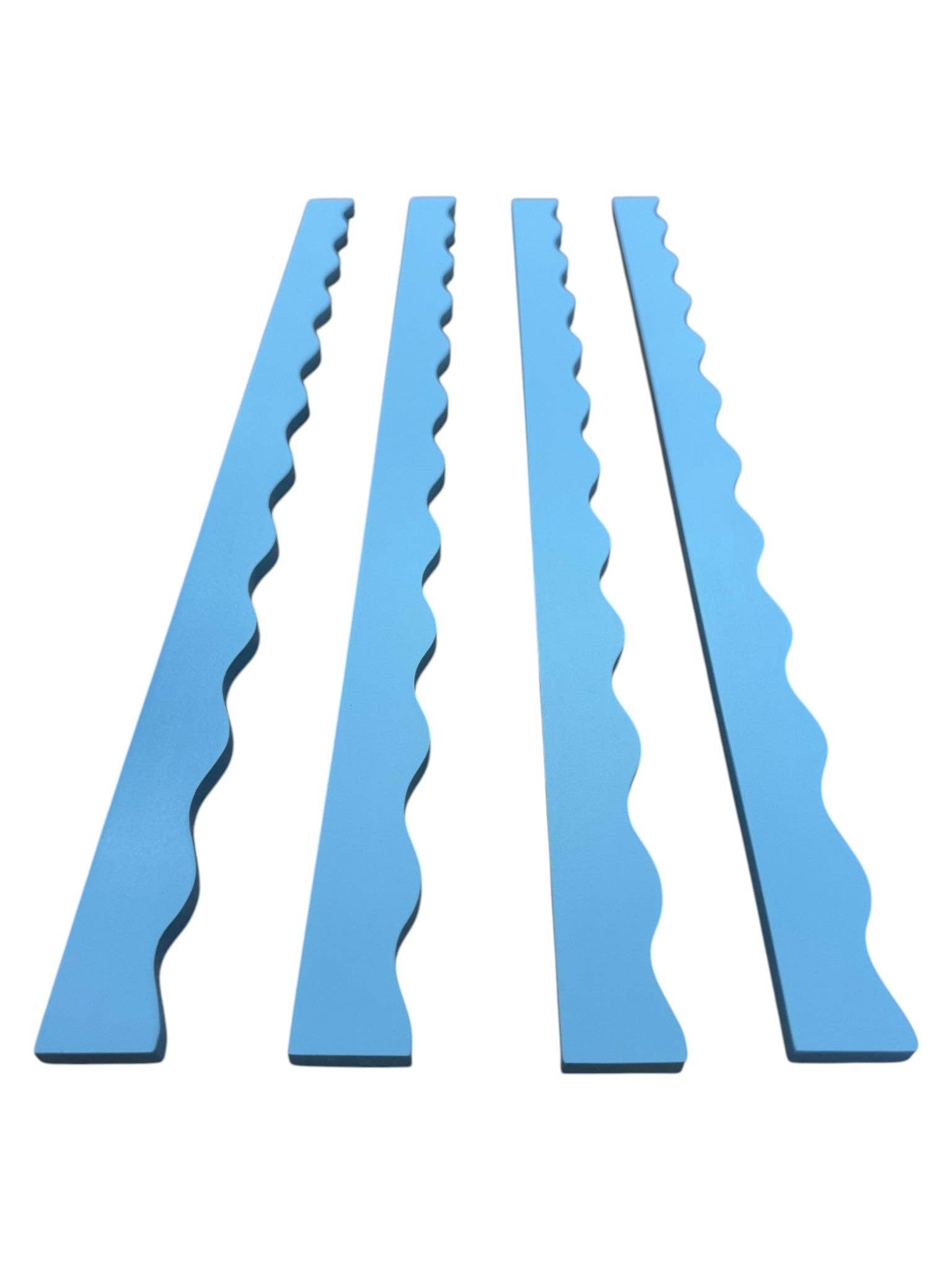 French Blue Wavy Mahjong Rack Pusher Set