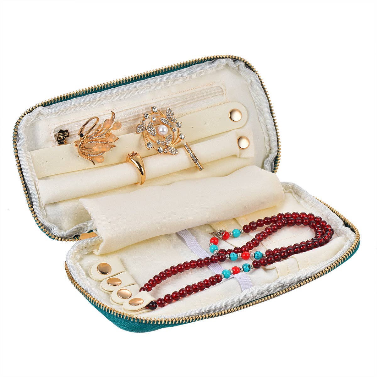 Peacock Blue Large Jewelry Storage Pouch