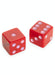 Dice Set of 2 - Red with Light Pink-Home-Peace Love Mahjong-Little Red Bird Gifts