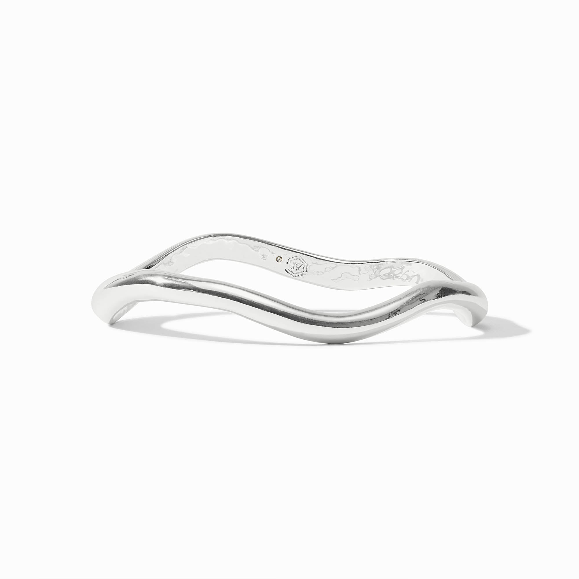 Silver Wave Bangle Medium