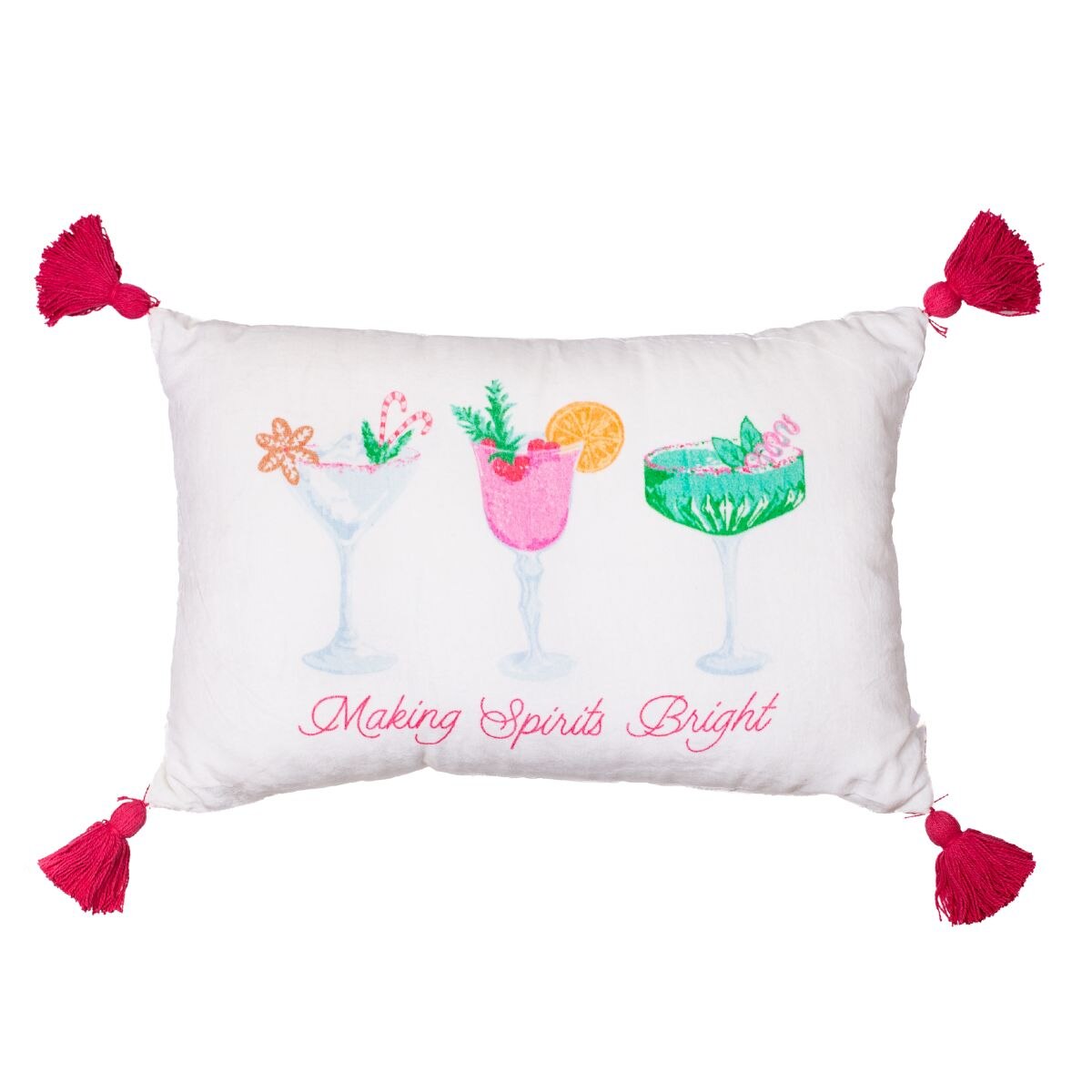 Fizz The Season Holiday Throw Pillow