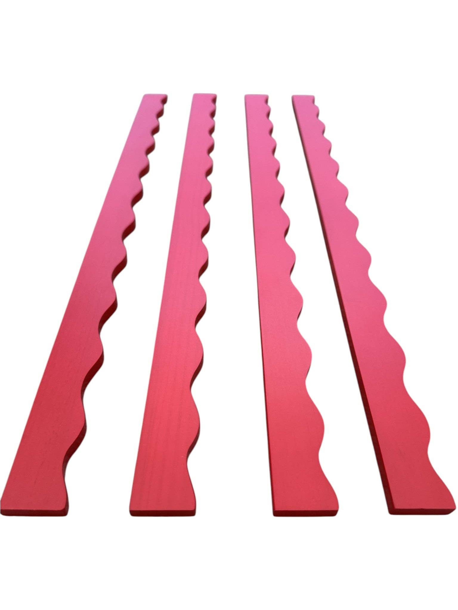 Red Wavy Mahjong Rack Pusher Set