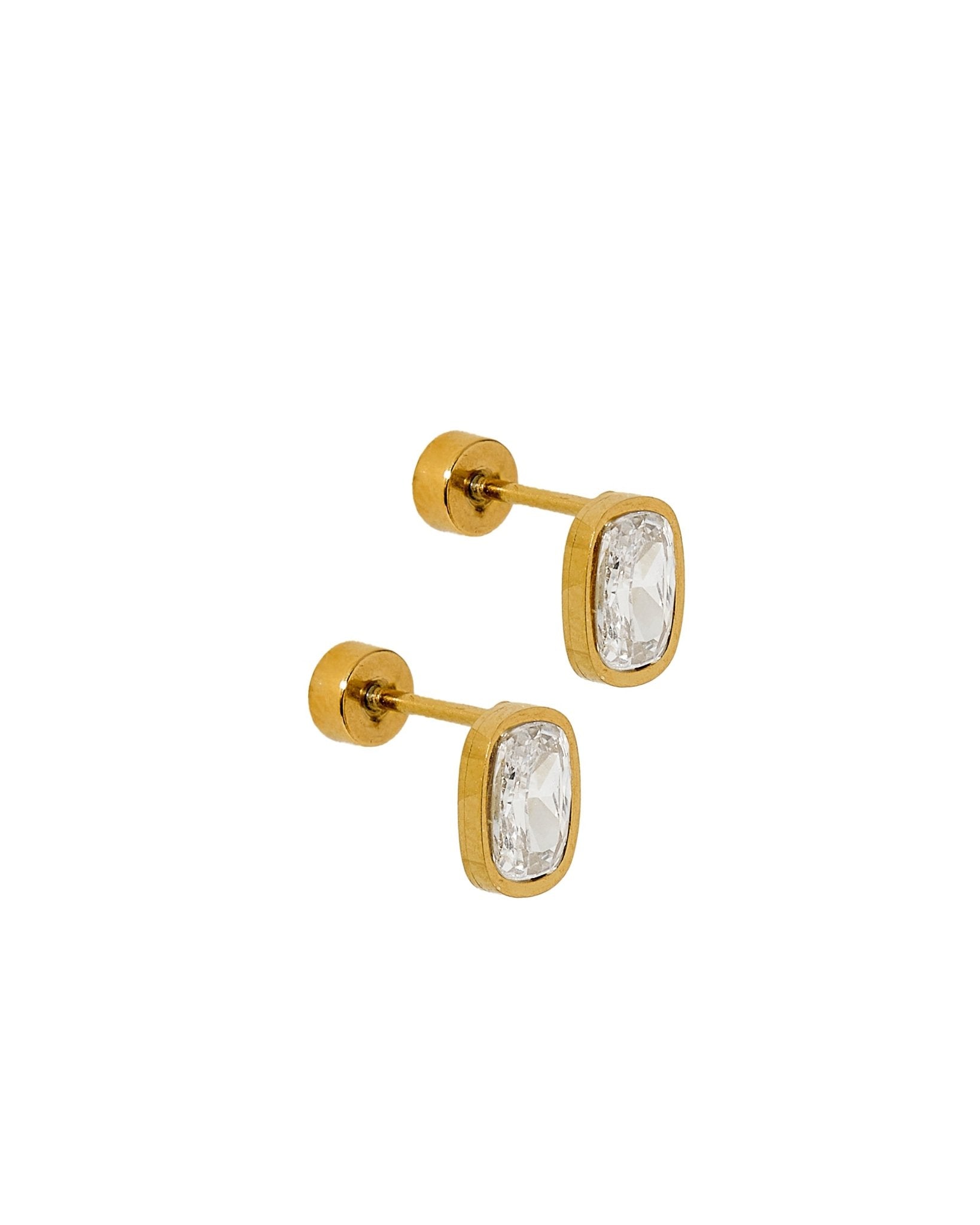 Kay Clear Screwback Stud Earrings