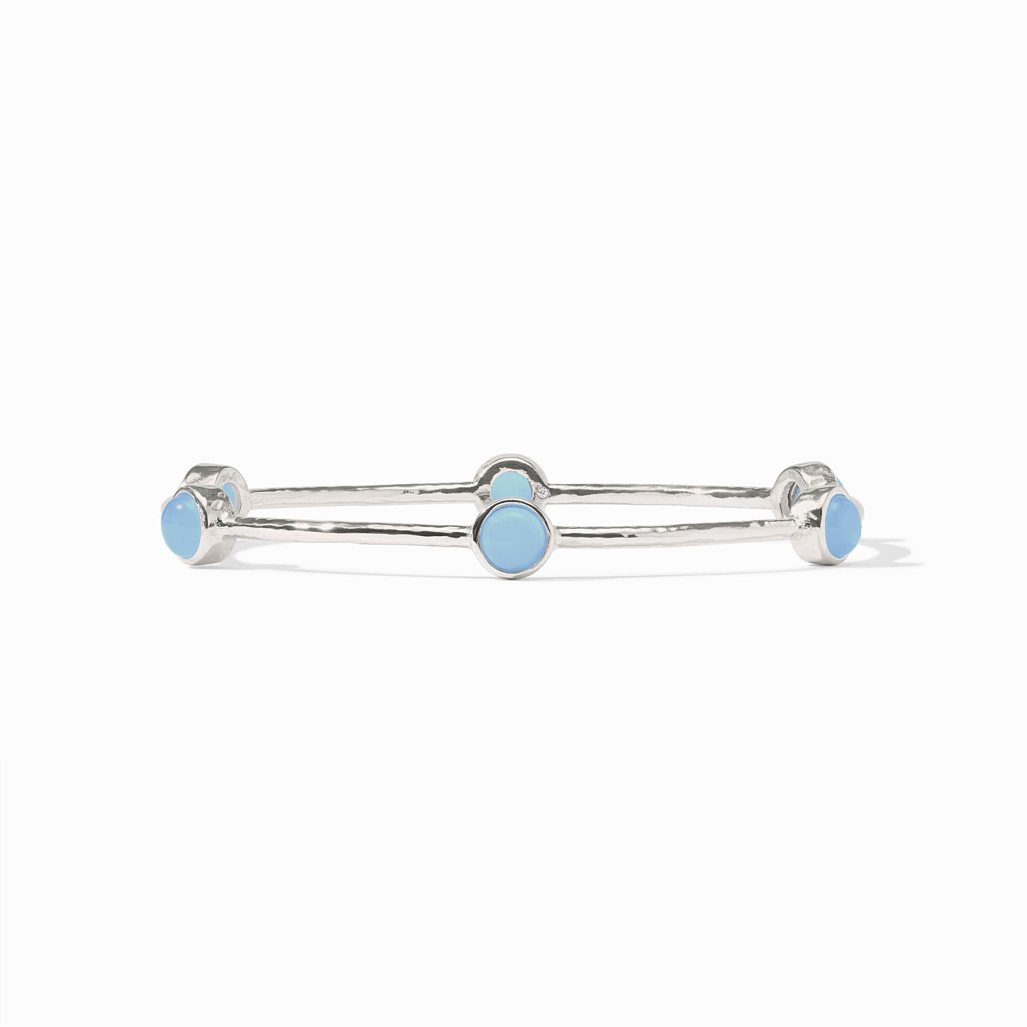 Sterling Milano Iridescent Chalcedony Blue Luxe Bangle Medium