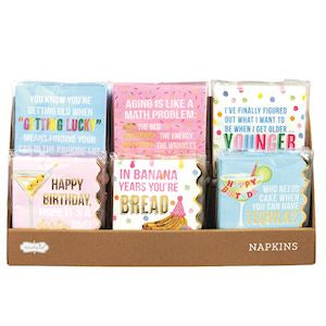 Birthday Funny Gold Napkins