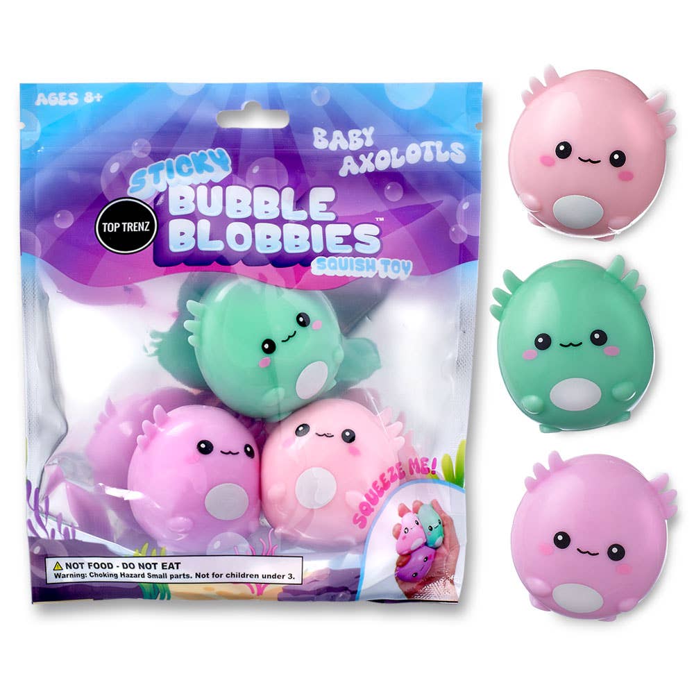 Baby Axolotl Sticky Bubble Blobbies