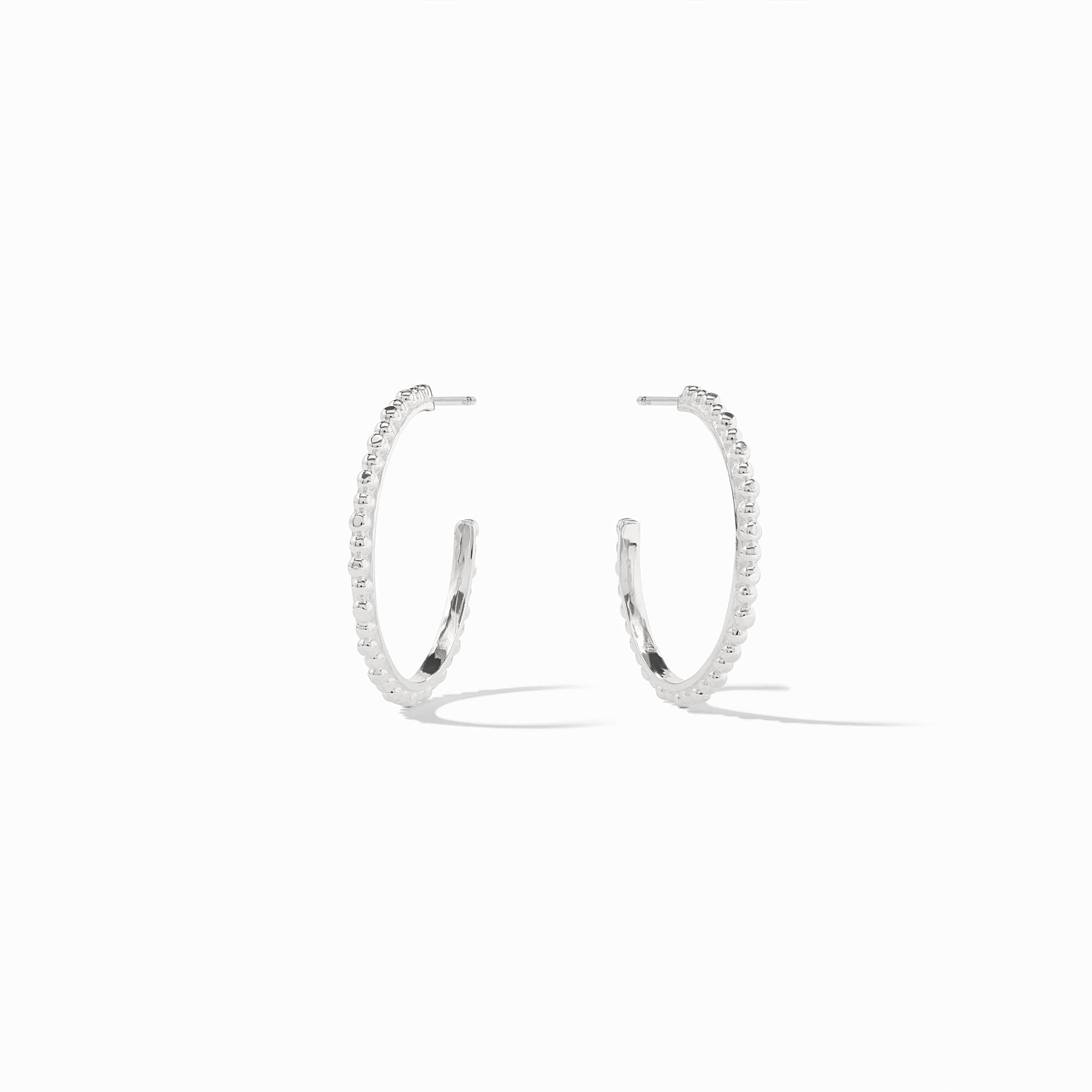 Medium Silver Colette Bead Hoop