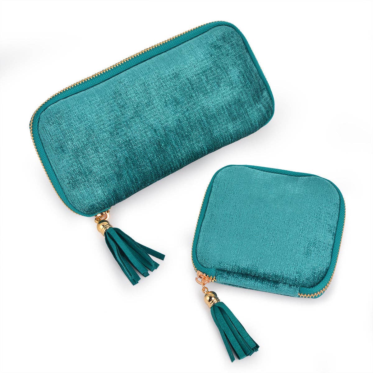 Peacock Blue Large Jewelry Storage Pouch