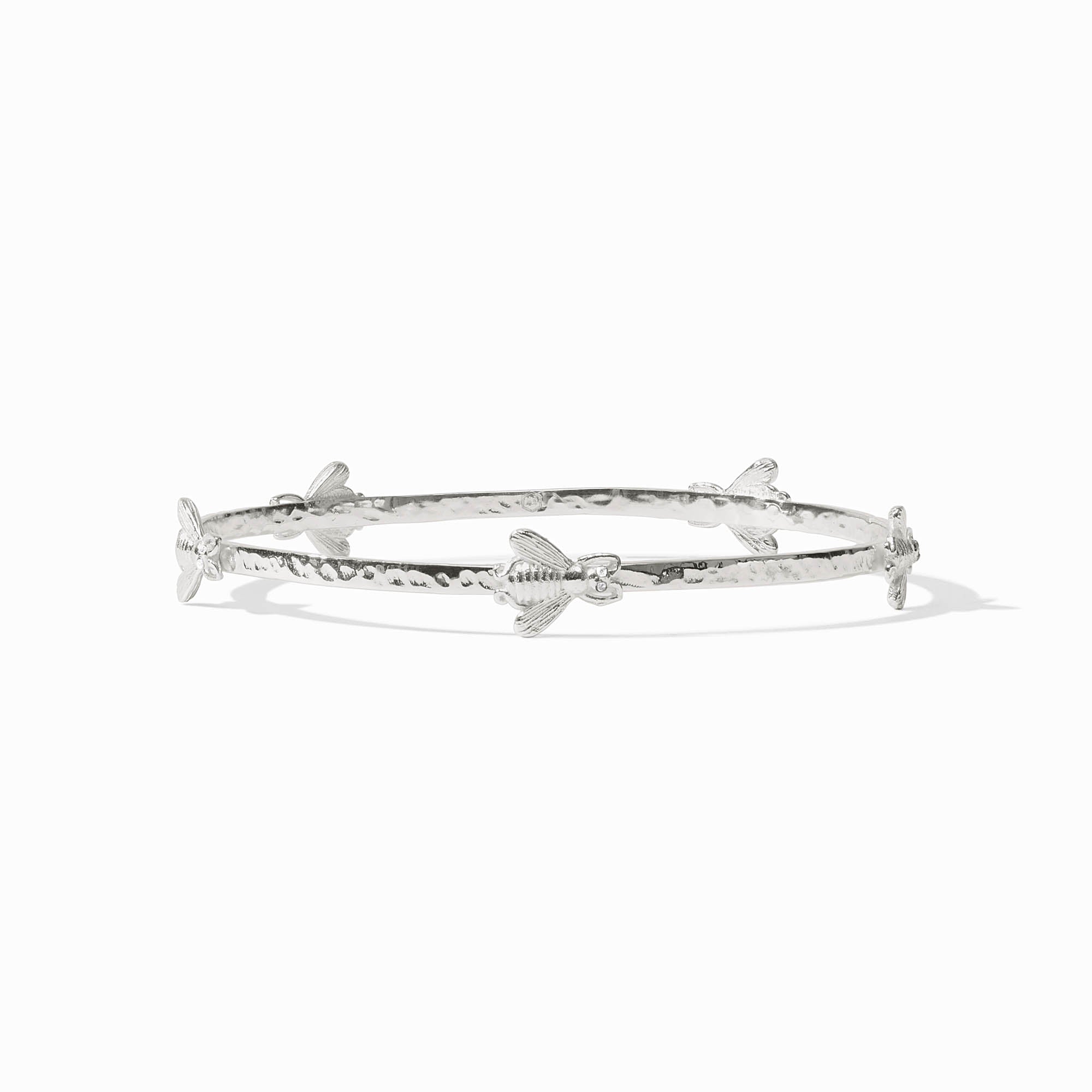 Sterling Cubic Zirconia Bee Bangle Medium