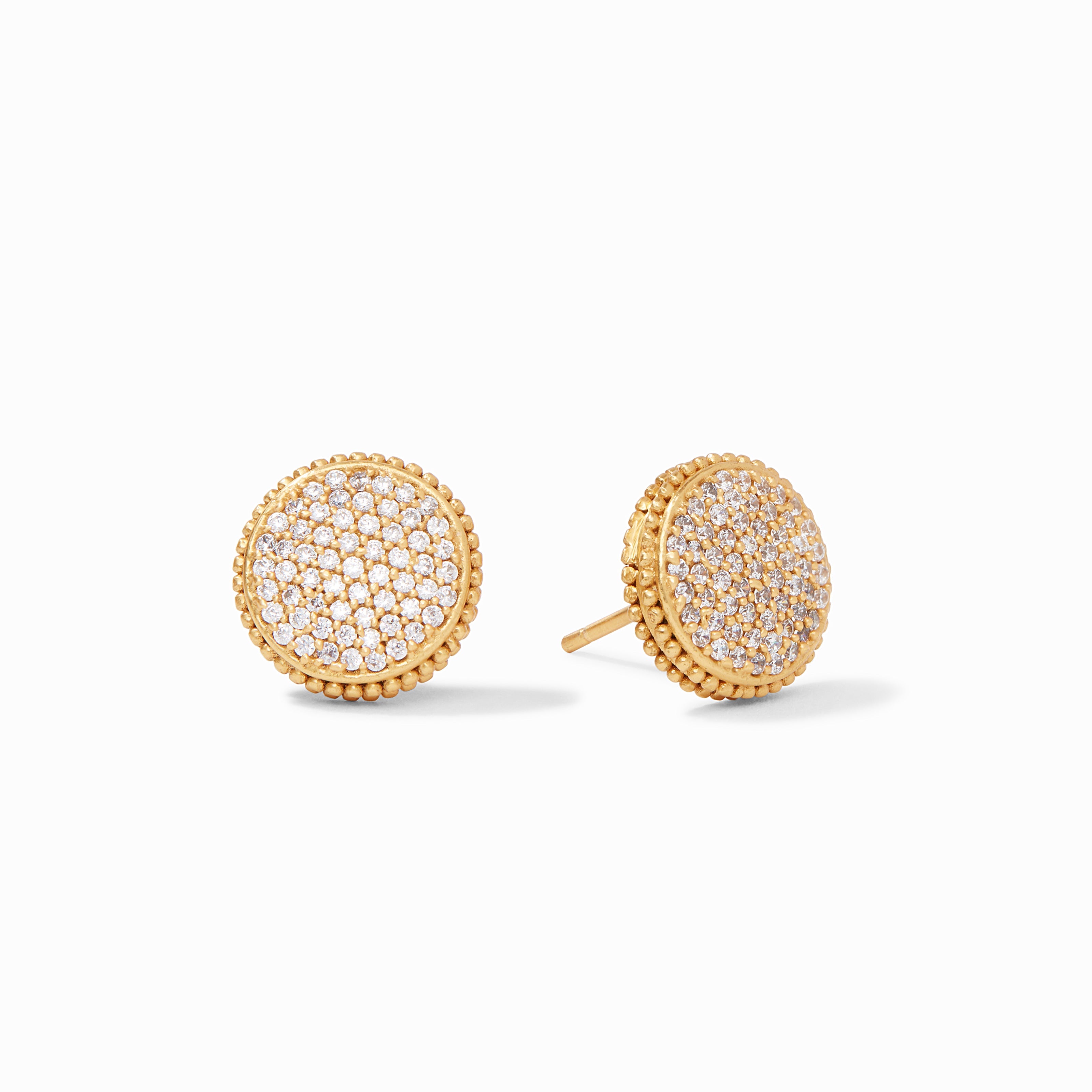 Fleur-de-Lis Cubic Zirconia Pave Stud