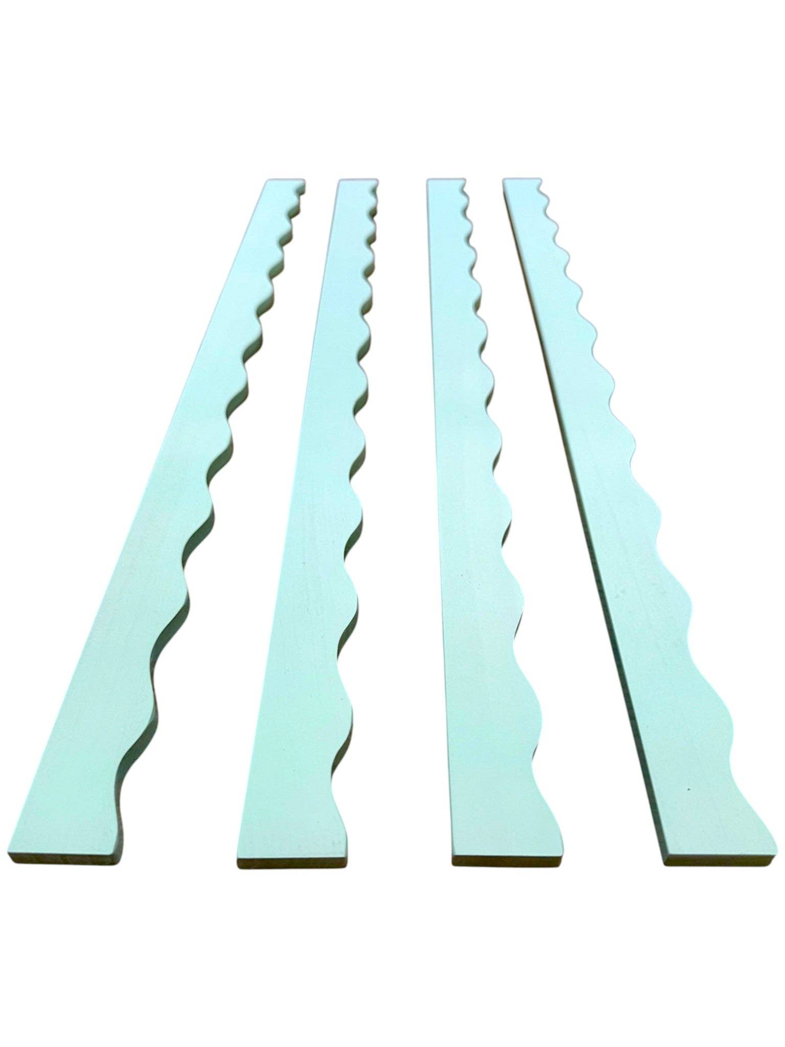 Mint Wavy Mahjong Rack Pusher Set