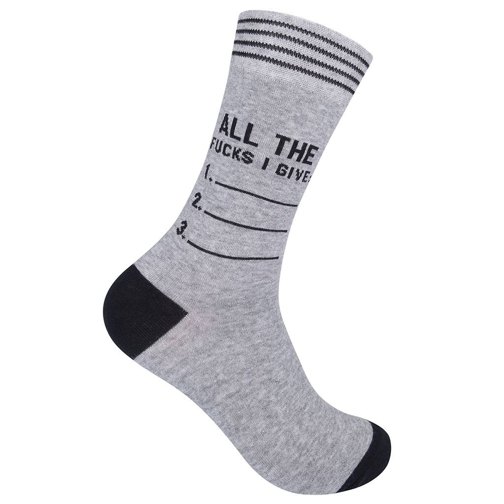 Socks List Of All the Fucks I Give