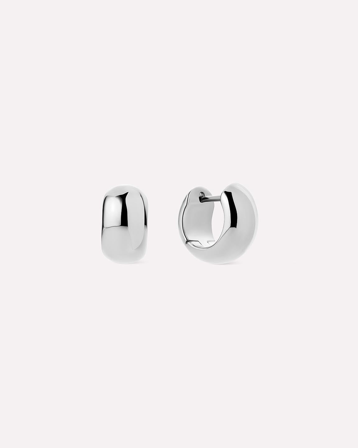Giulia Silver Bold Huggie Hoops