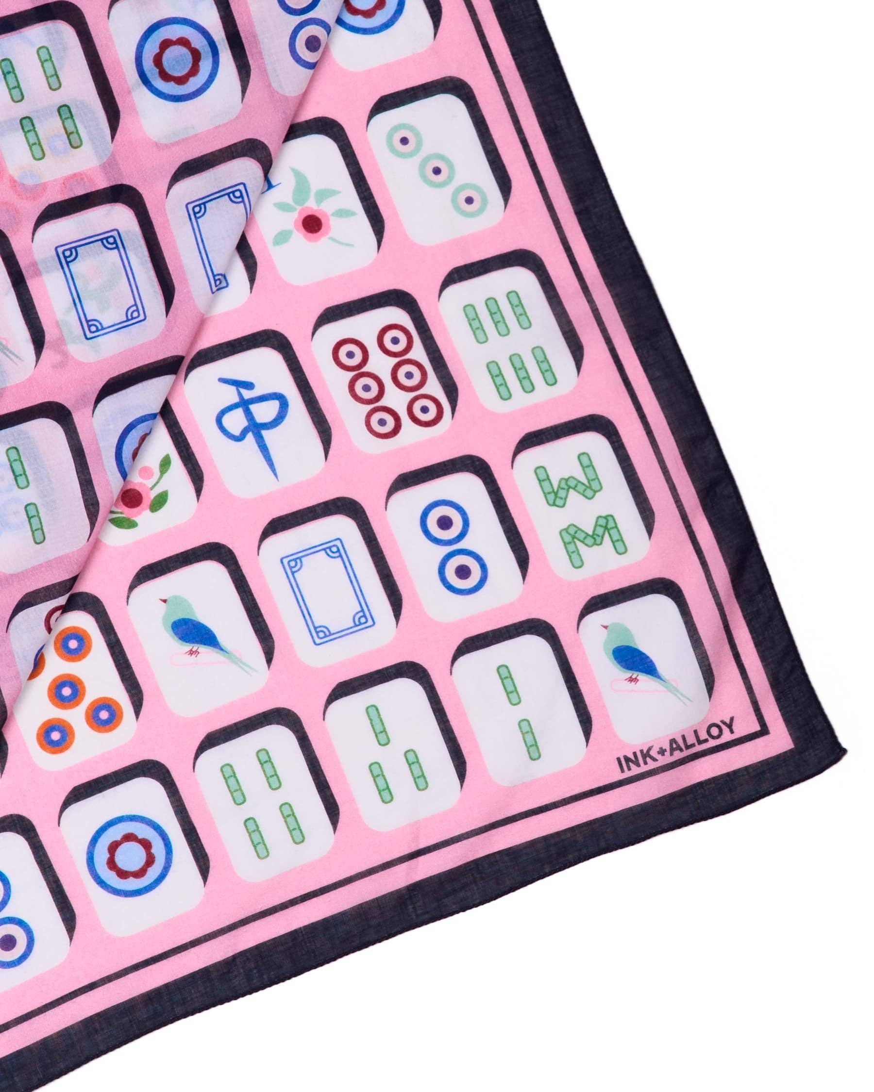 Olivia Square Scarf Mahjong Print