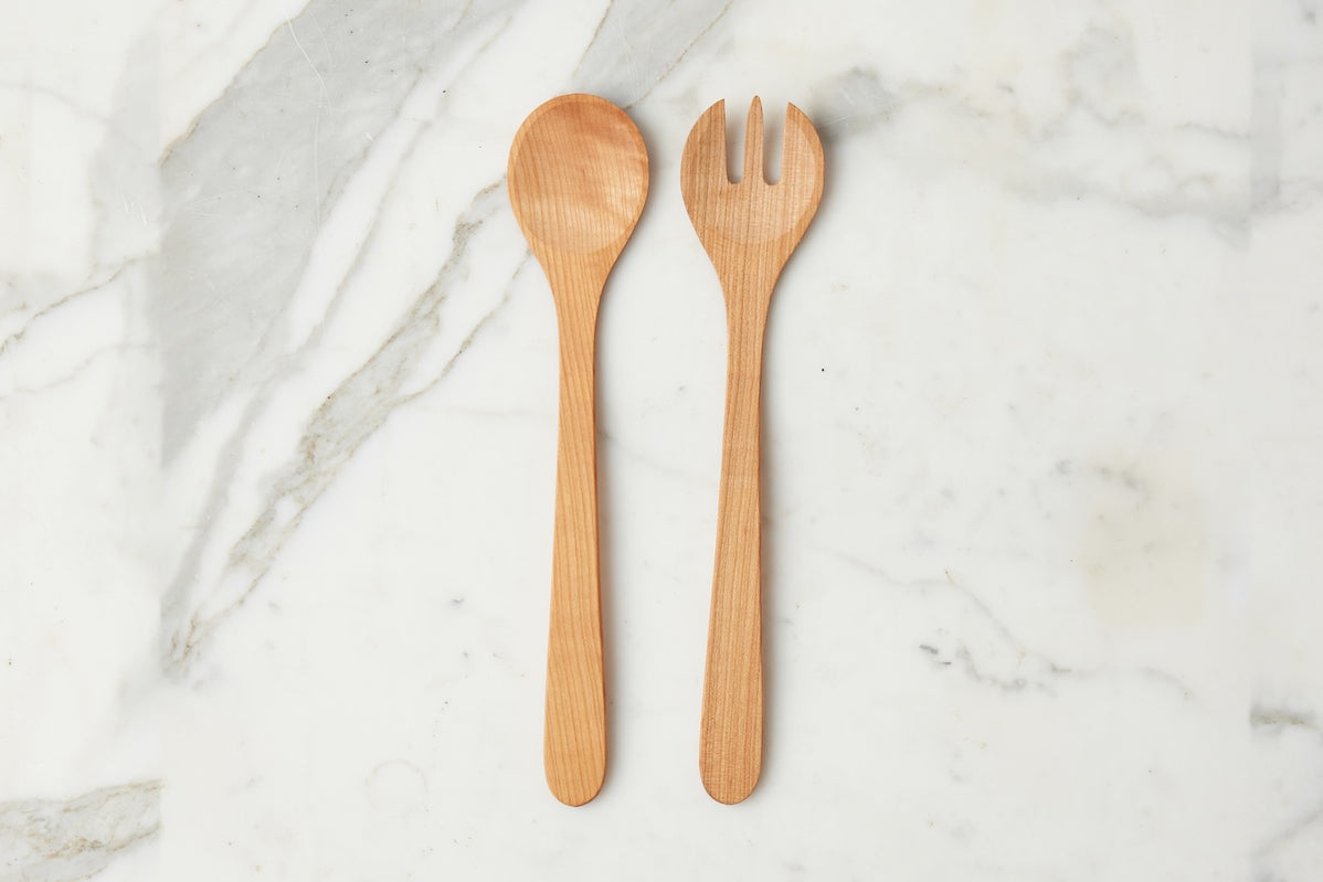 Mediterranean Salad Servers Cherrywood