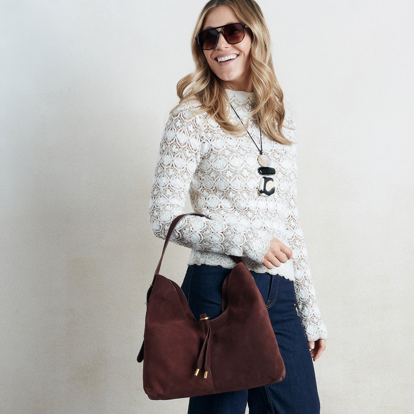 Chocolate Suede Atlas Hobo Bag Hobo