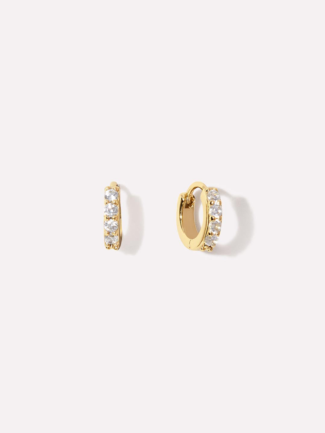 Suzanne Gold Huggie Hoop Earrings