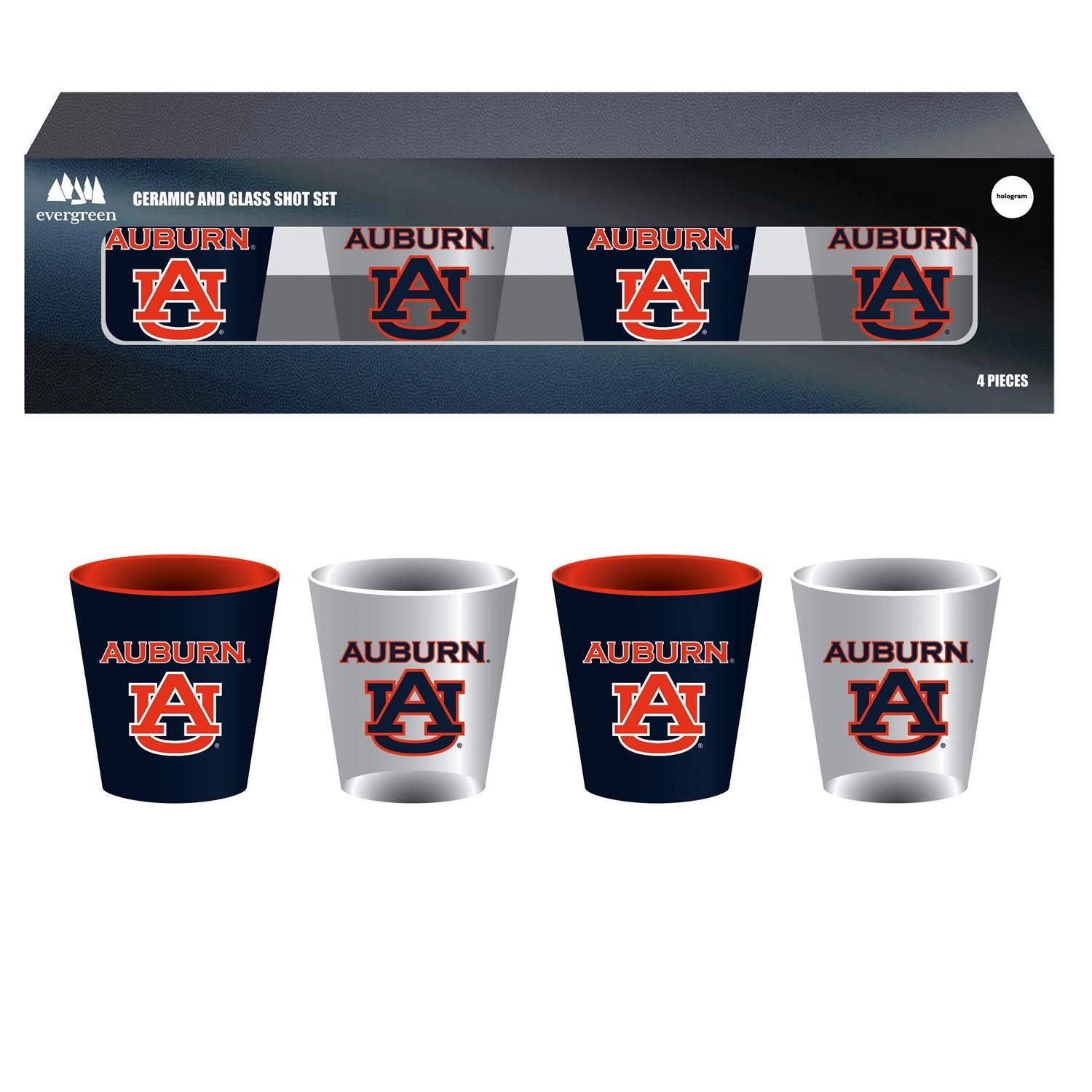 Navy Auburn University Shot Glass