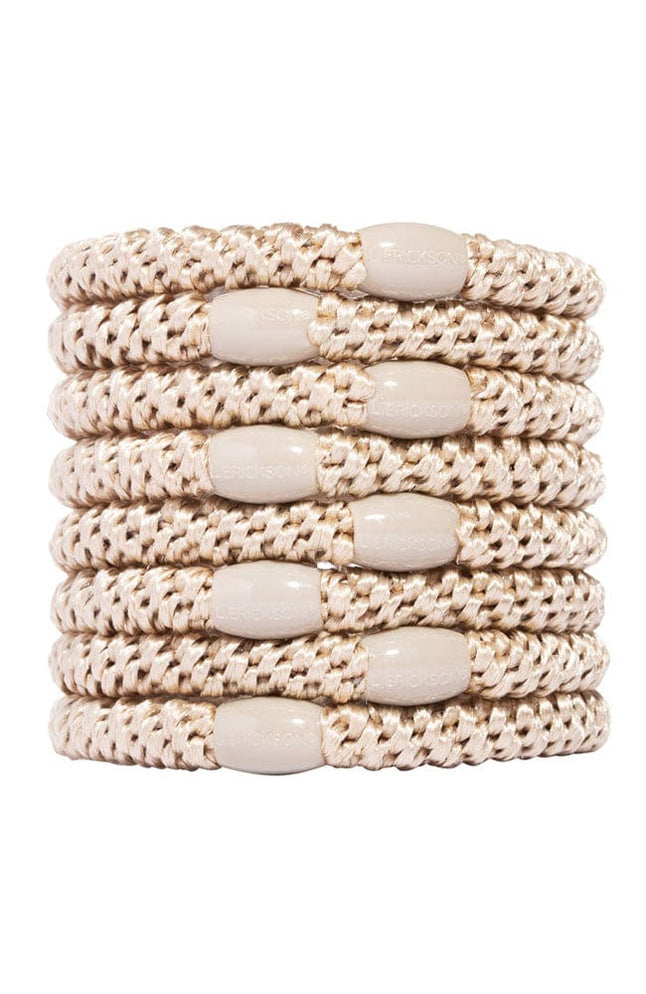 Beige Grab & Go Ponytail Holders Set/8