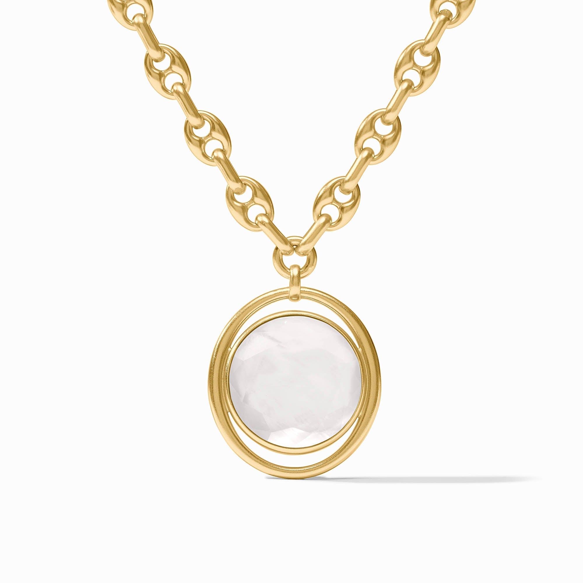 Iridescent Clear Crystal Laguna Statement Necklace
