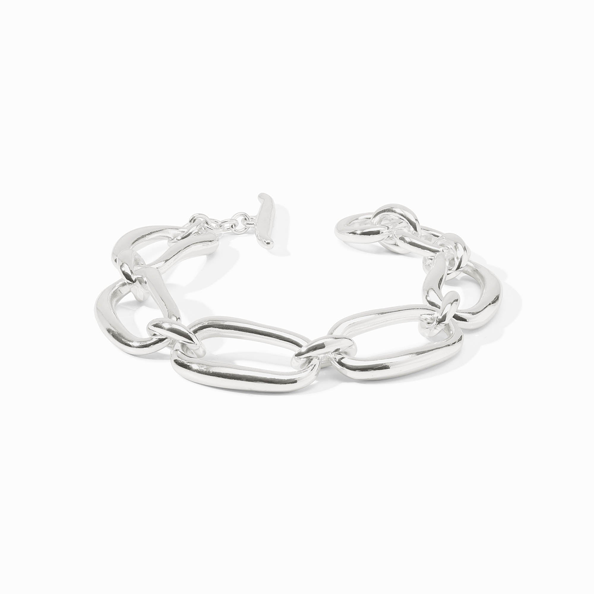 Silver Wave Link Bracelet