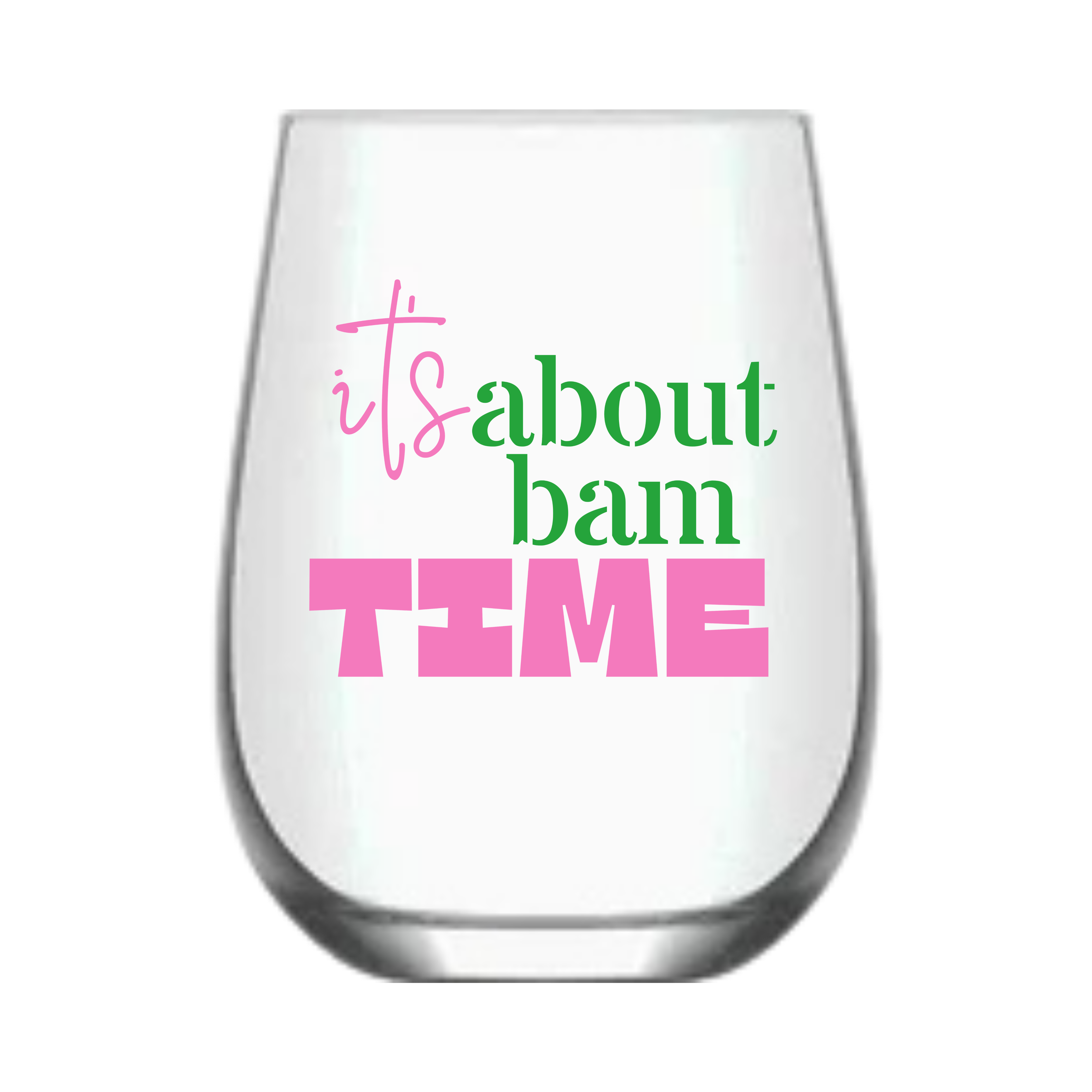 It's About Bam Time Mahjong Stemless Glass