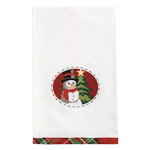 Snowman Needlepoint Xmas Towel