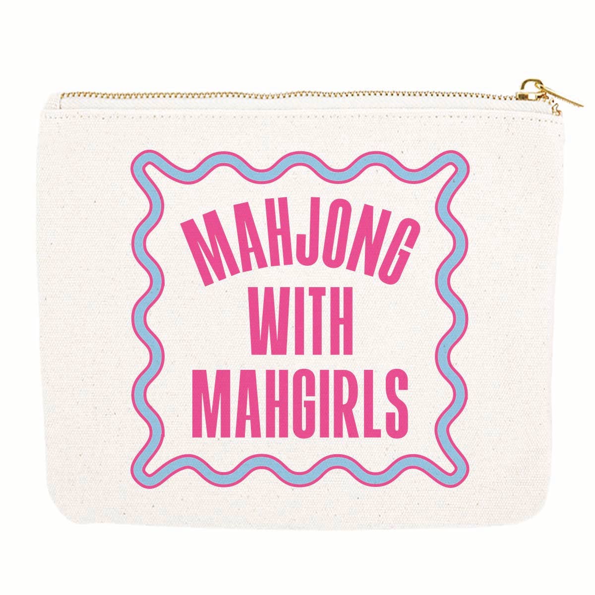 Mahjong with Mahgirls Mahjong Zipper Pouch