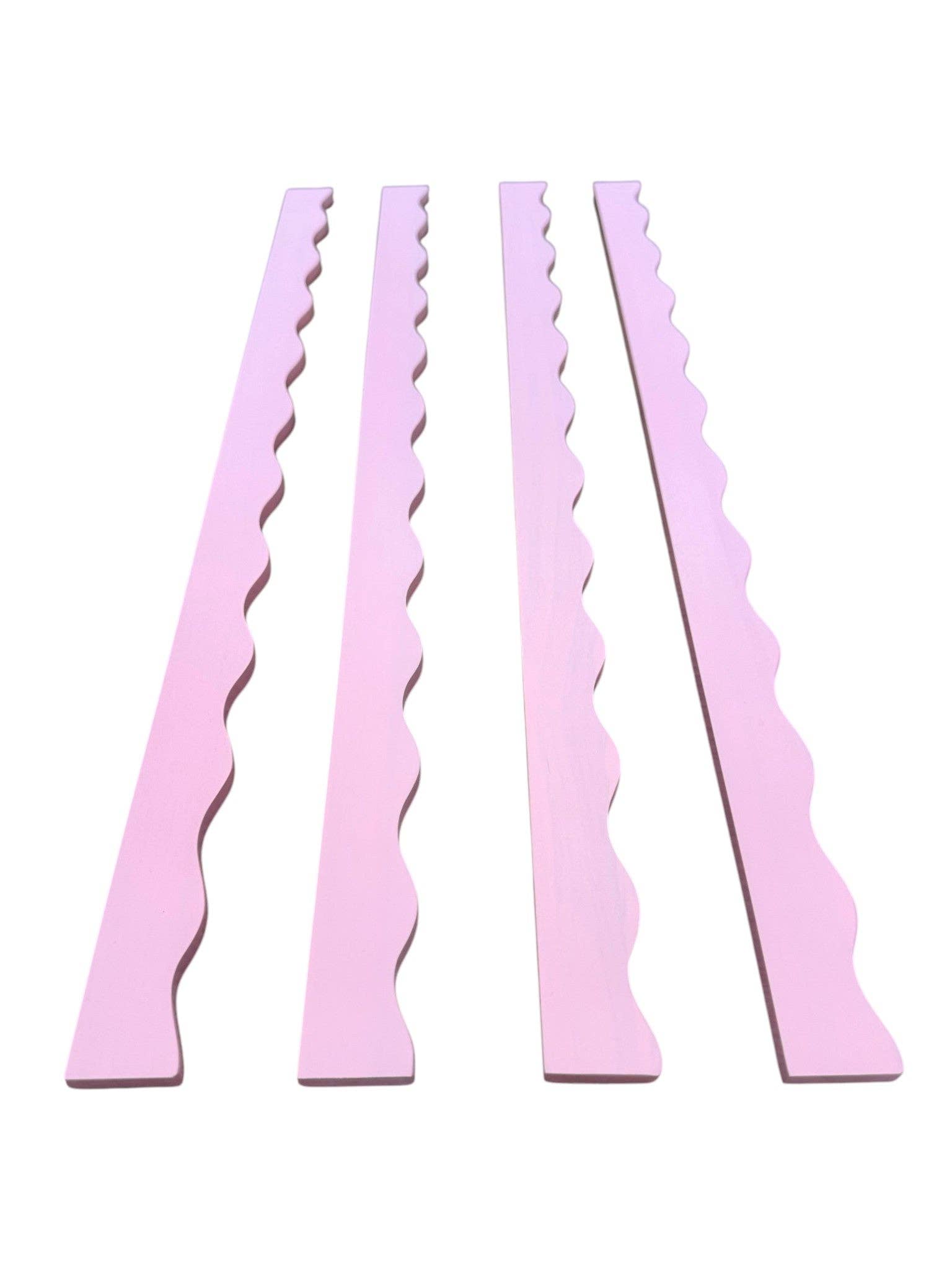 Light Pink Wavy Mahjong Rack Pusher Set
