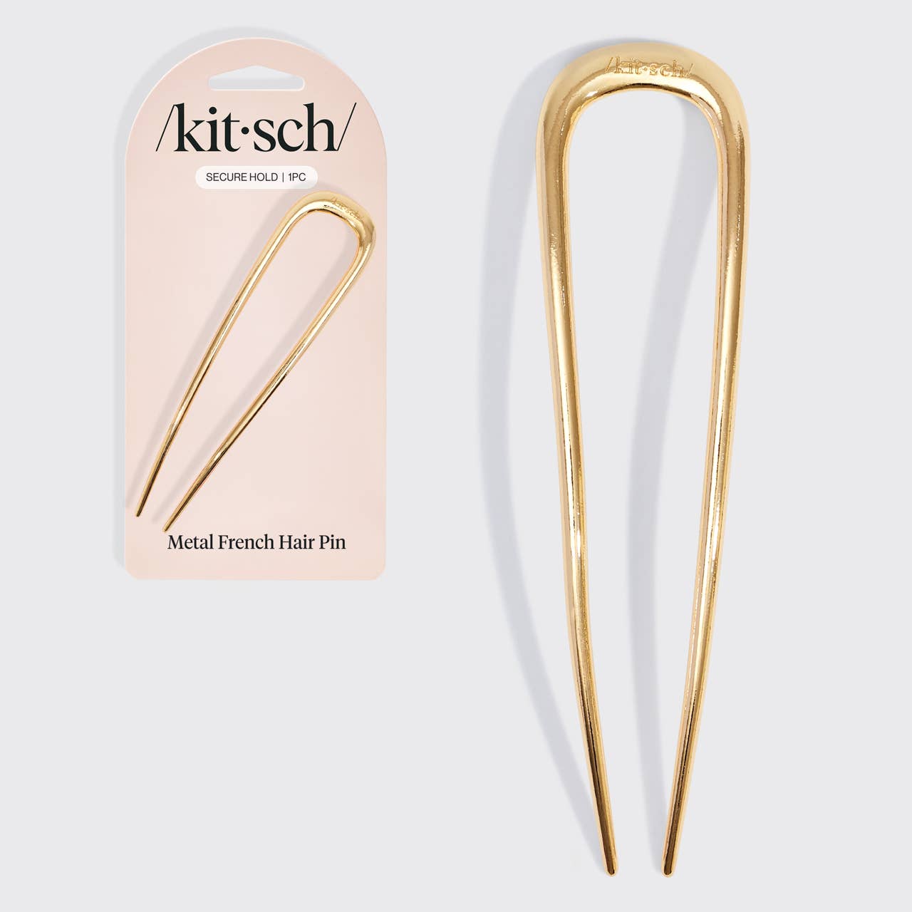 Gold Metal French Hair Pin