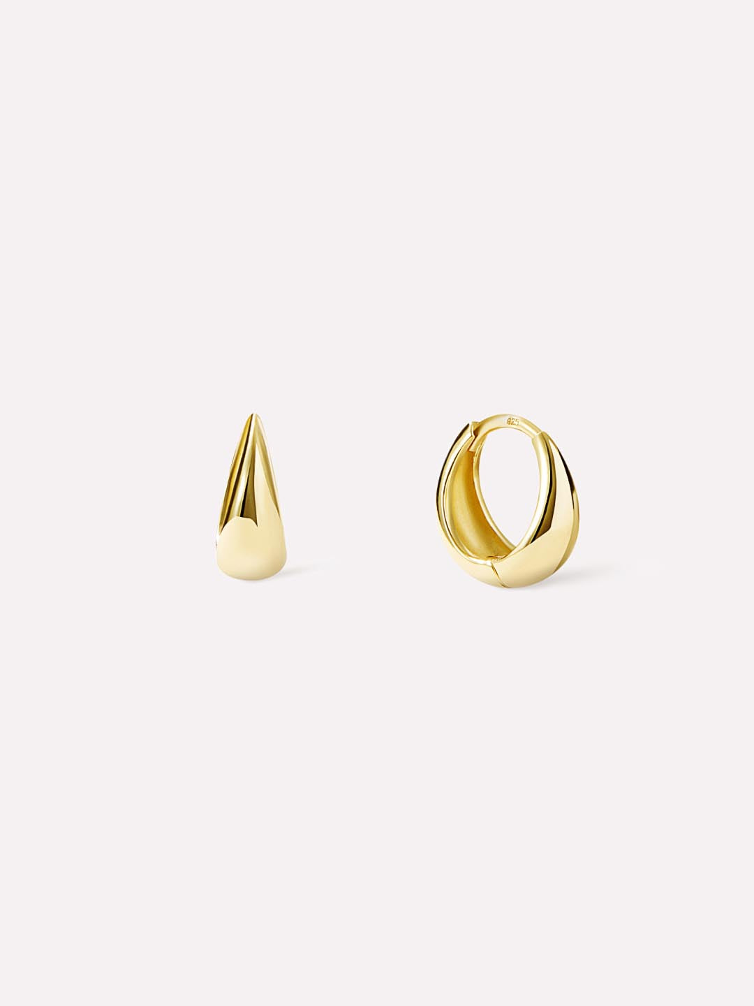 Nate Gold Bold Huggie Hoop Earrings