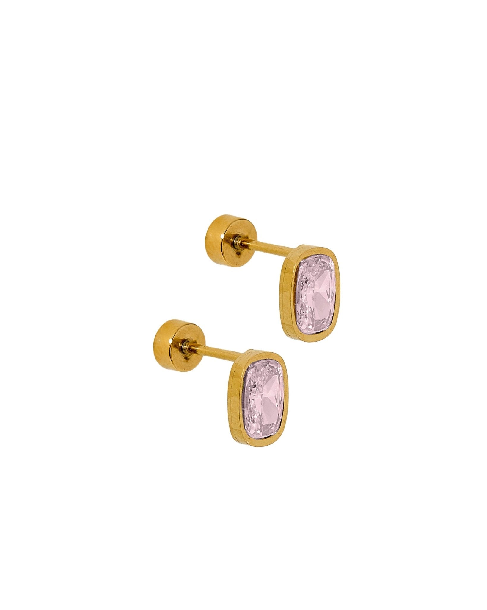Kay Pink Screwback Stud Earrings