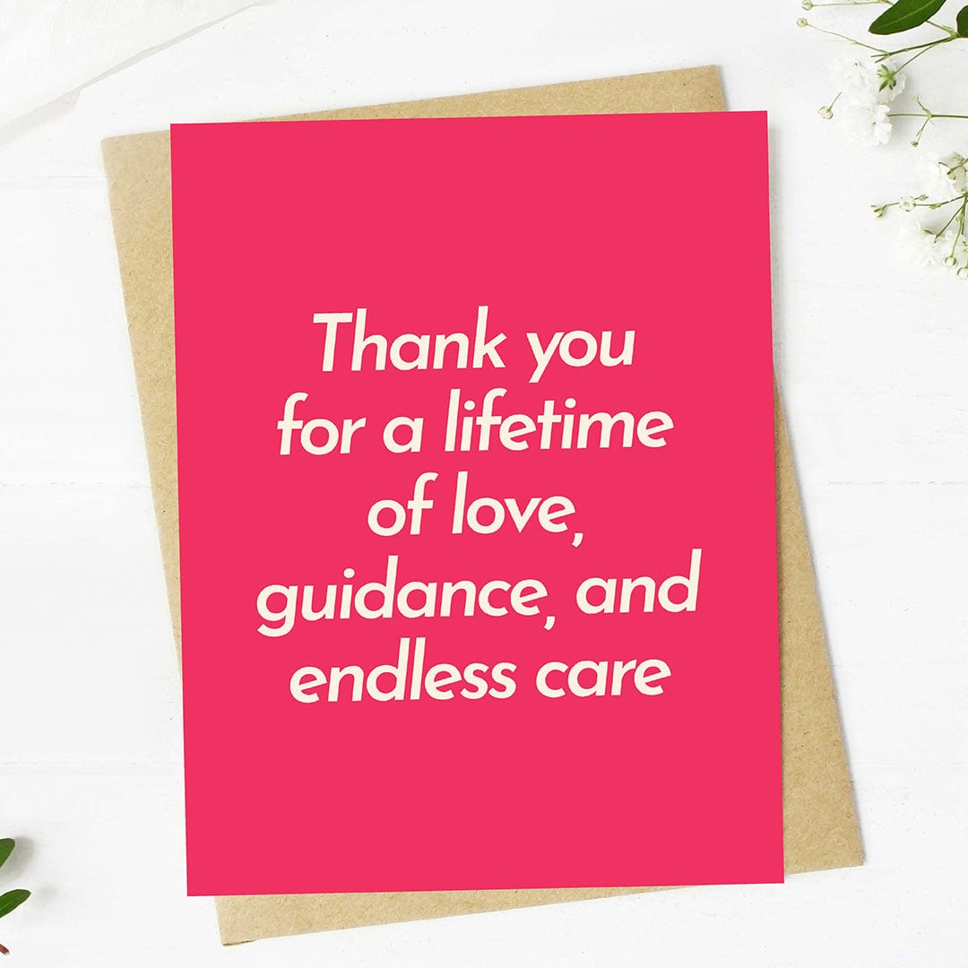 Thank You for a Lifetime of Love Mother's Day Card