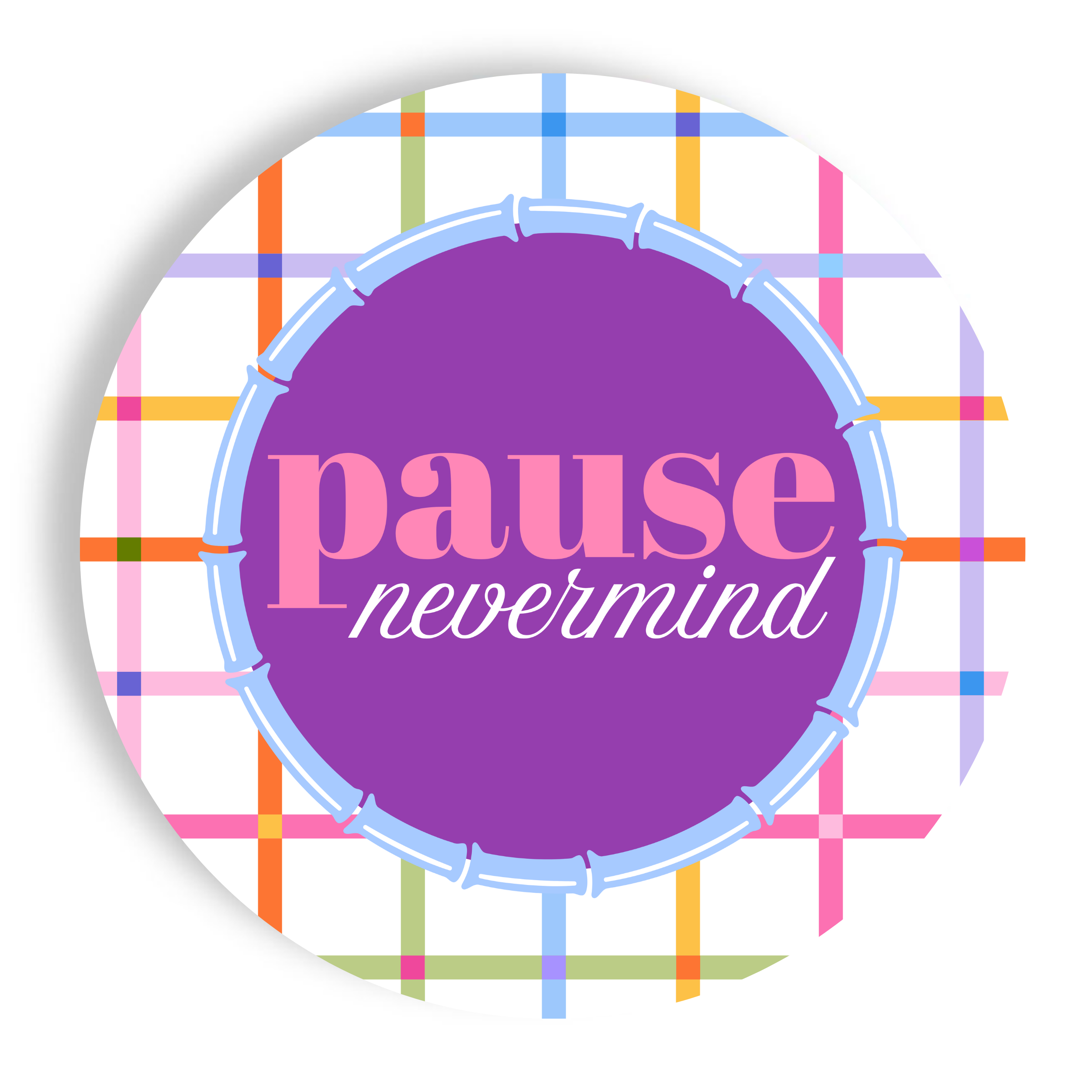 Pause Nevermind Mahjong Paper Plates