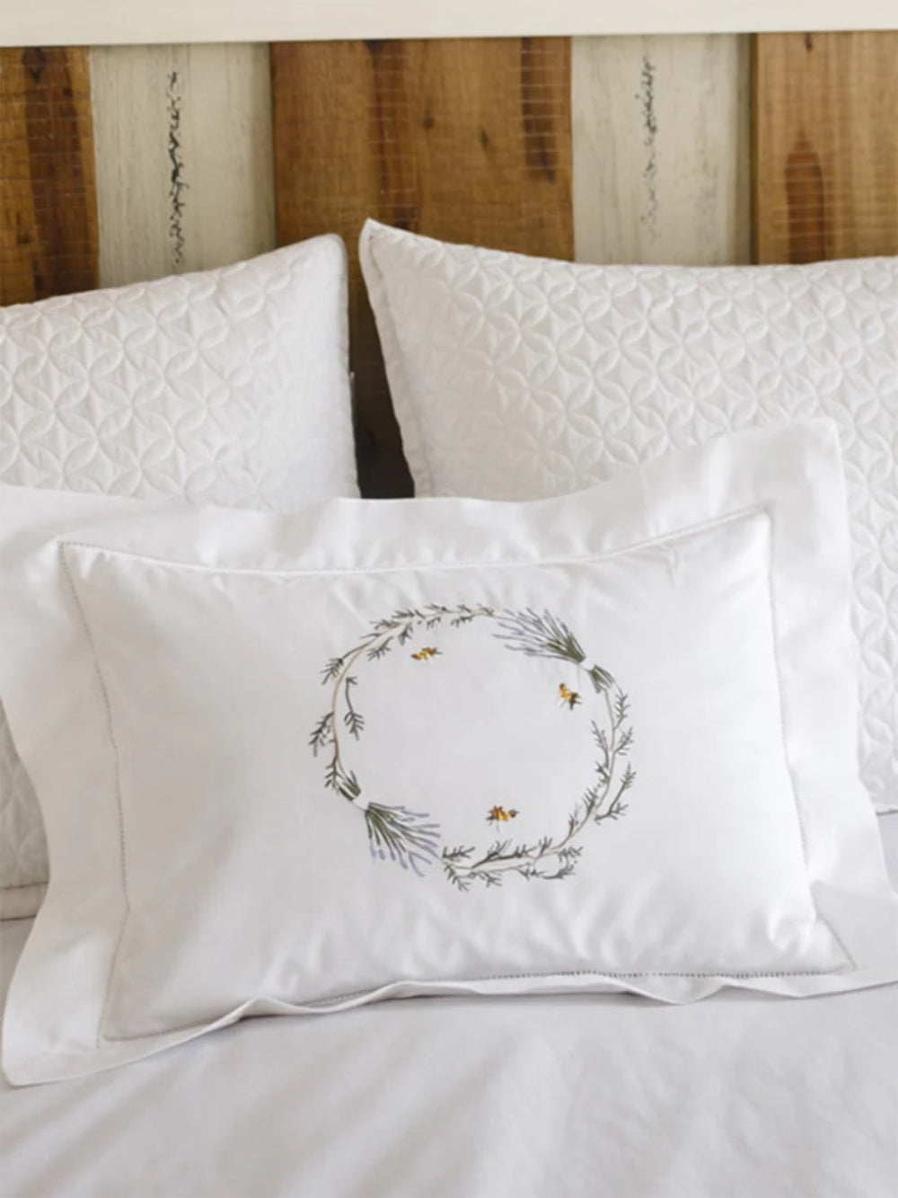 Adult Boudoir PIiiow Covers - Lavender Wreath